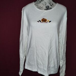 Old Navy White Halloween Long Sleeve Top